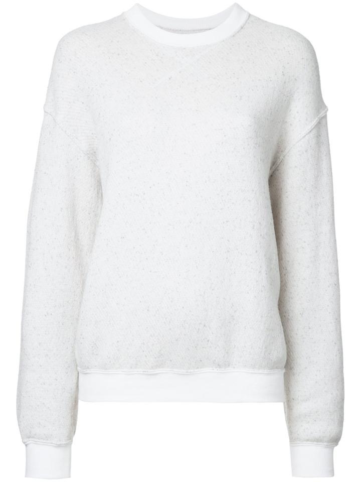 Julien David Plain Sweatshirt, Women's, Size: Small, White, Cotton