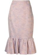 Ginger & Smart Cause And Effect Jacquard Skirt - Pink & Purple