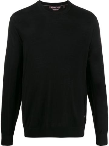 Michael Kors Collection Fine Knit Crew Neck Sweater - Black