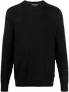 Michael Kors Collection Fine Knit Crew Neck Sweater - Black
