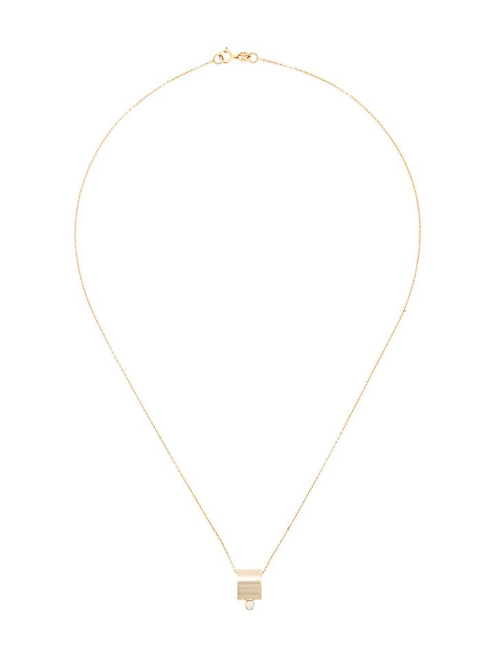 Wasson Cilinder Necklace - Metallic