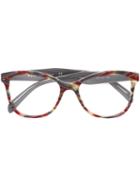 Prada Eyewear Cat Eye Glasses, Red, Acetate