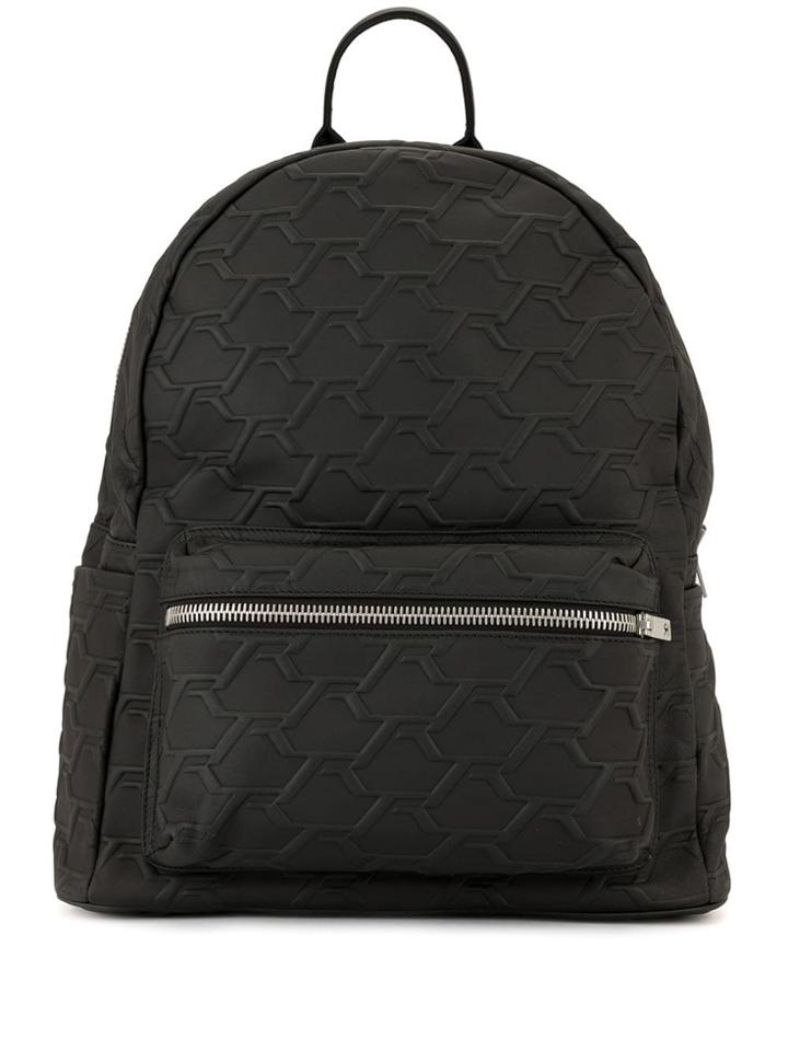 Represent Monogram Embossed Backpack - Black