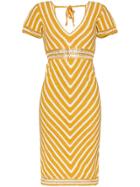 She Made Me Maalai V-neck Crochet Dress - Yellow