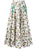 Vivetta Floral Print Dress, Women's, Size: 40, White, Cotton