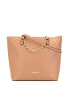 Love Moschino Shopping Bag With Chain - Brown