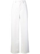 Walk Of Shame High-waisted Wide-leg Trousers - White