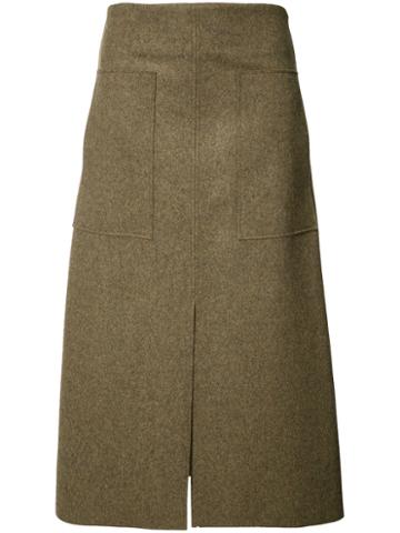 Josh Goot Pleated Skirt, Women's, Size: Small, Brown, Wool