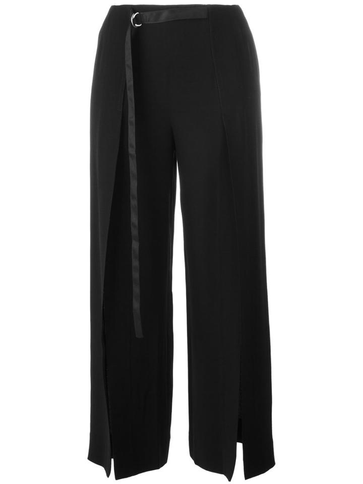 Zoe Jordan Roman Split Leg Trousers, Size: 10, Black, Acetate/viscose