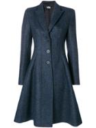 Karl Lagerfeld Fit And Flare Coat - Blue