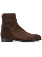 Barbanera Back Zip Ankle Boots - Brown