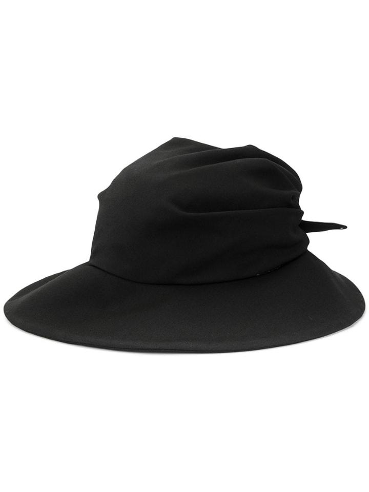 Y's Tie Knot Wool Hat - Black
