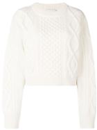 3.1 Phillip Lim Cropped Cable-knit Sweater - Neutrals