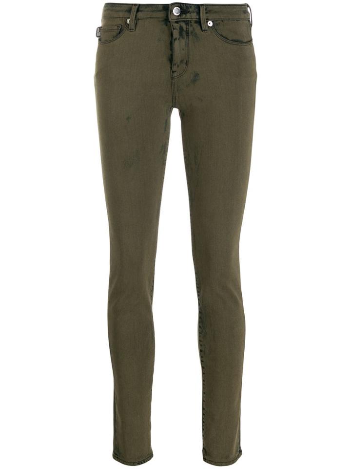 Love Moschino Coated Skinny Jeans - Green