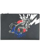 Givenchy Capricorn Printed Clutch Bag - Black