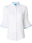 Mih Jeans Antin Frill Sleeves Shirt - White