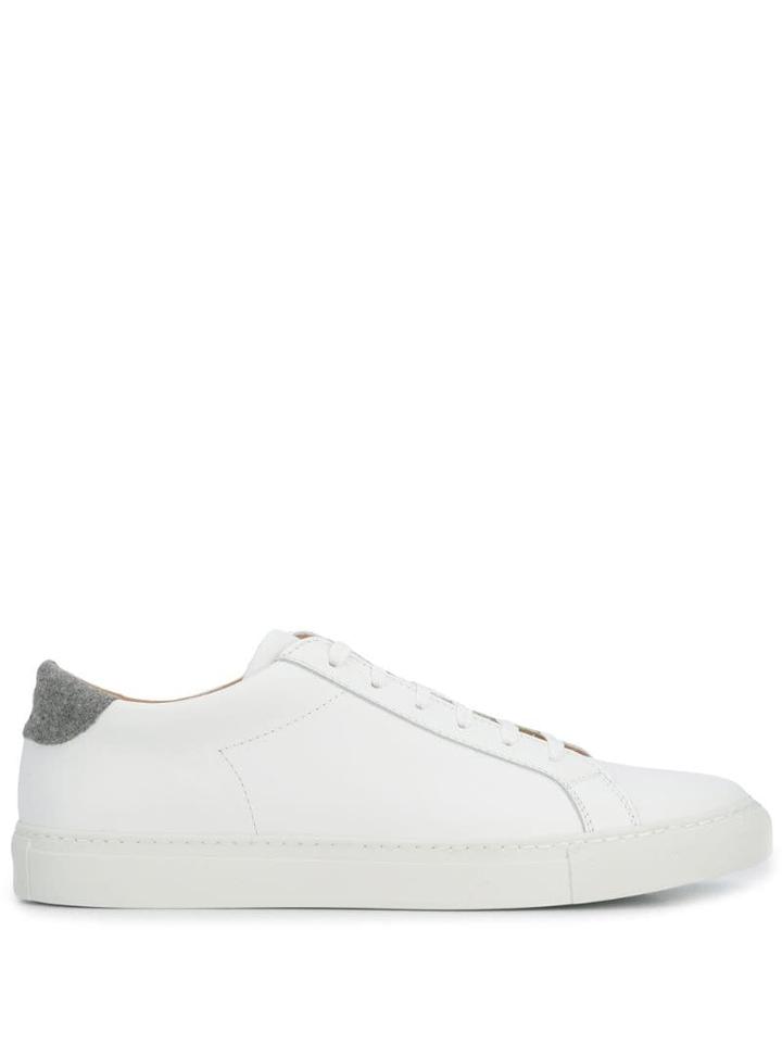 Eleventy Contrast Detail Sneakers - White