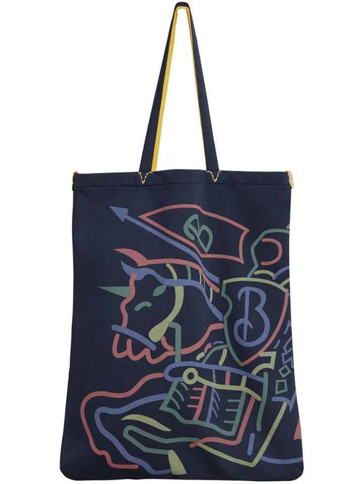 Burberry Large Archive Logo Shopper - Blue