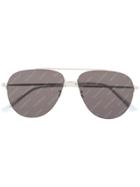 Balenciaga Invisible Aviator Sunglasses - Silver