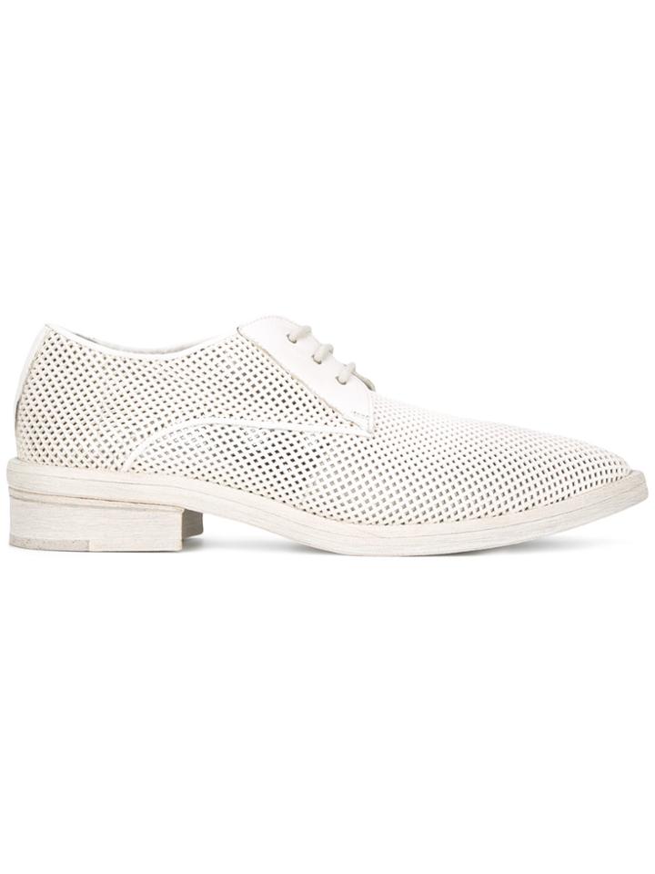 Marsèll Perforated Allover Lace-up Shoes - White