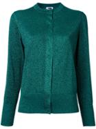 H Beauty & Youth High Shine Cardigan, Women's, Green, Cotton/polyester