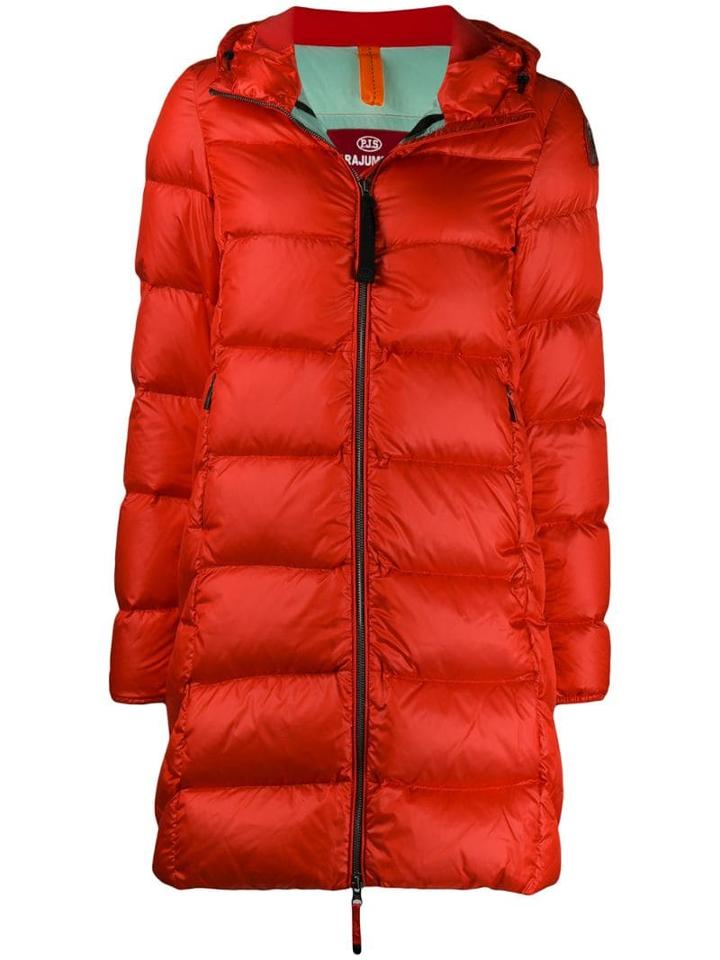 Parajumpers Slim Fit Puffer Coat - Red