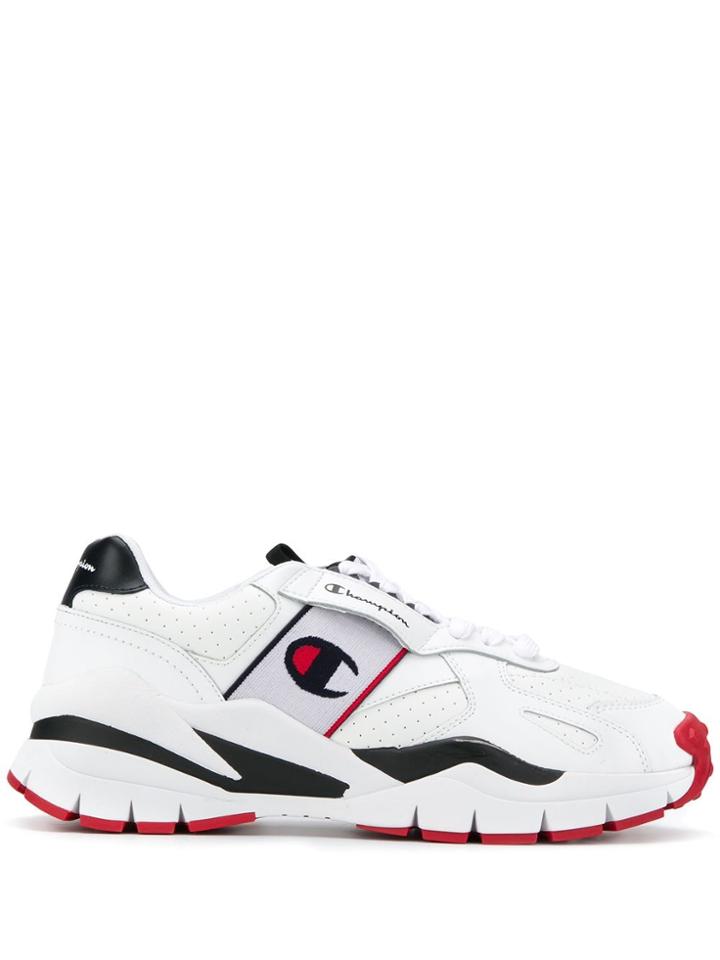 Champion Panelled Perforated Sneakers - White