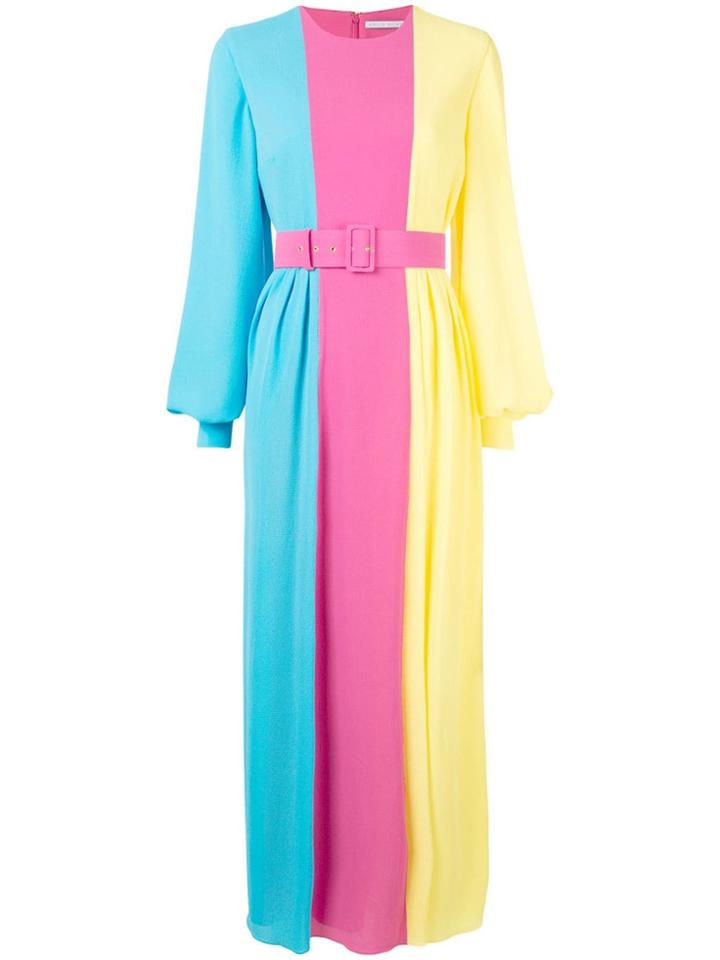 Emilia Wickstead Colour Block Long Dress - Multicolour