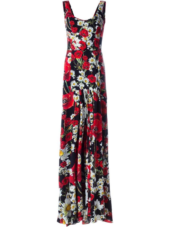 Dolce & Gabbana Daisy And Poppy Print Gown