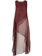 Thomas Wylde Asymmetric Floaty Dress - Red