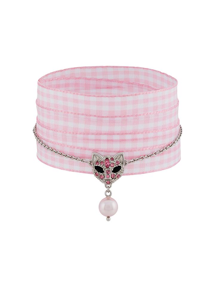 Miu Miu Cat Charm Bracelet - Metallic