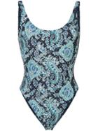 Michael Michael Kors Paisley Print Swimsuit - Blue