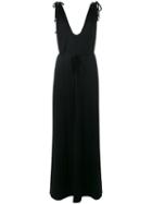 Casa Nata - Toga Maxi Dress - Women - Spandex/elastane/viscose - One Size, Black, Spandex/elastane/viscose