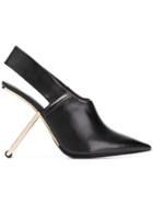 Poiret Slingback Pumps With Sculputred Heel - Black