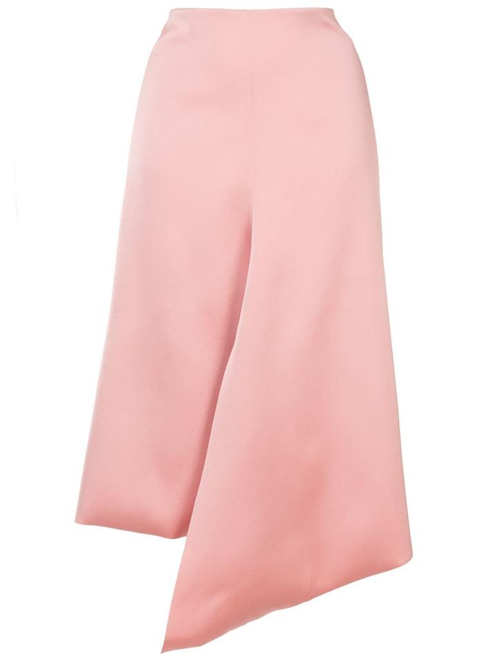 Tibi Asymmetric Draped Skirt - Pink & Purple
