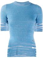 Emilio Pucci Striped Knitted Top - Blue