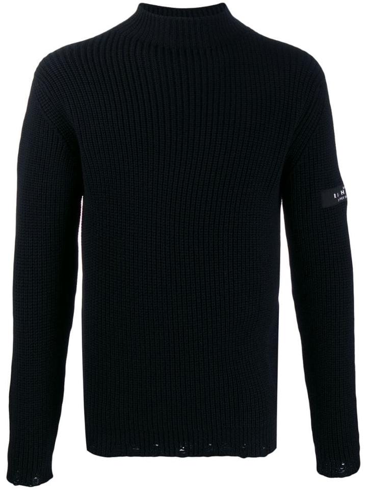 John Richmond Knitted Roll Neck Jumper - Black