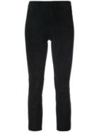Vince Cropped Slim-fit Trousers - Black