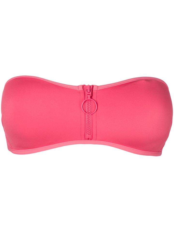 Stella Mccartney Front Zip Bikini Top - Pink & Purple