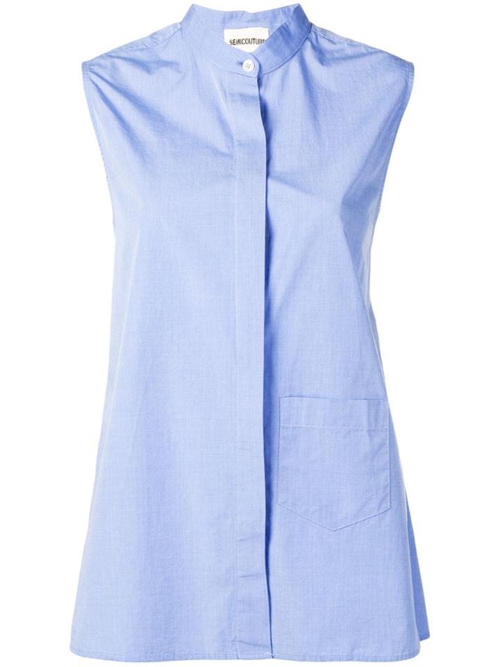 Semicouture Sleeveless Shirt - Blue