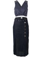 Suboo Manny Utility Midi Skirt - Blue