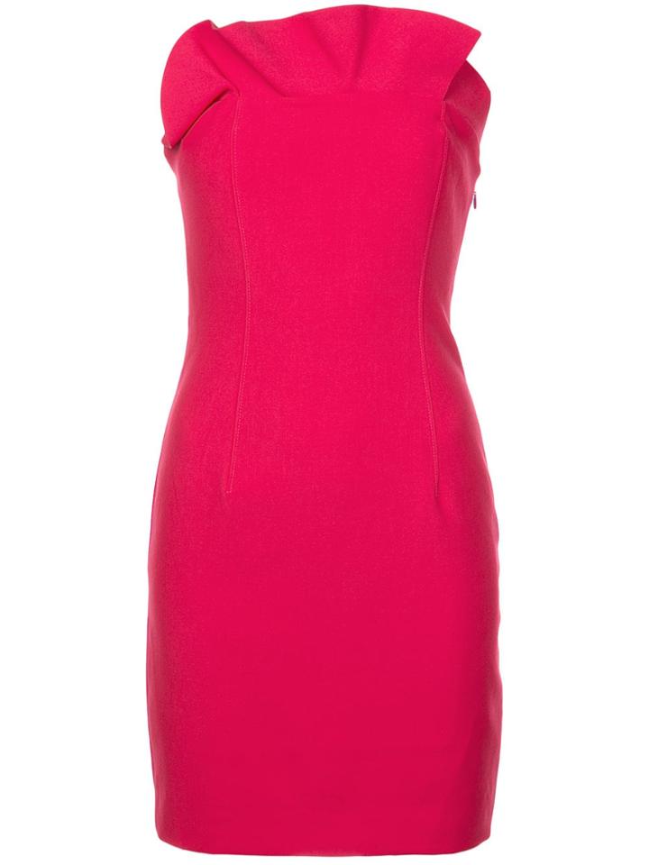 Cinq A Sept Pleated Trim Bandeau Dress - Pink & Purple