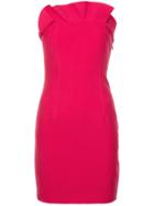 Cinq A Sept Pleated Trim Bandeau Dress - Pink & Purple
