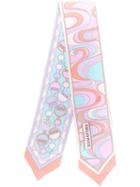 Emilio Pucci Mirei And Chain Print Twilly Scarf - Pink