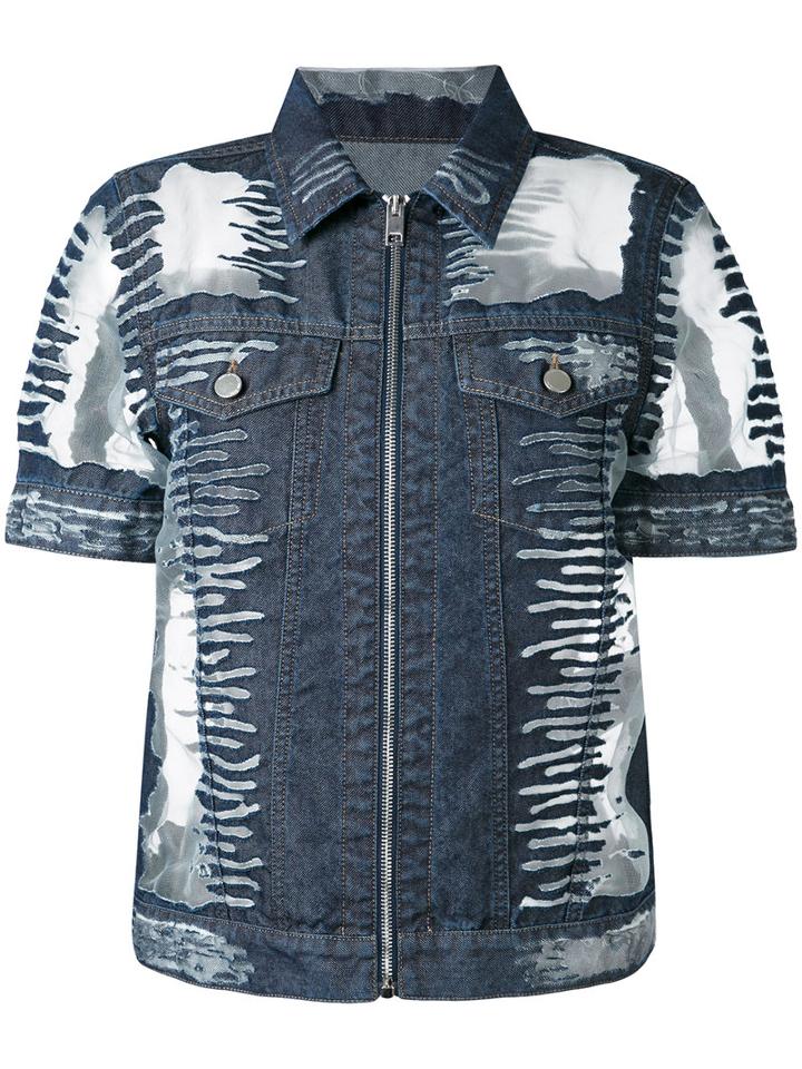 Diesel - Short-sleeve Denim Jacket - Women - Cotton/nylon - S, Blue, Cotton/nylon
