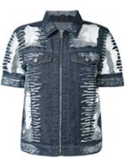 Diesel - Short-sleeve Denim Jacket - Women - Cotton/nylon - S, Blue, Cotton/nylon