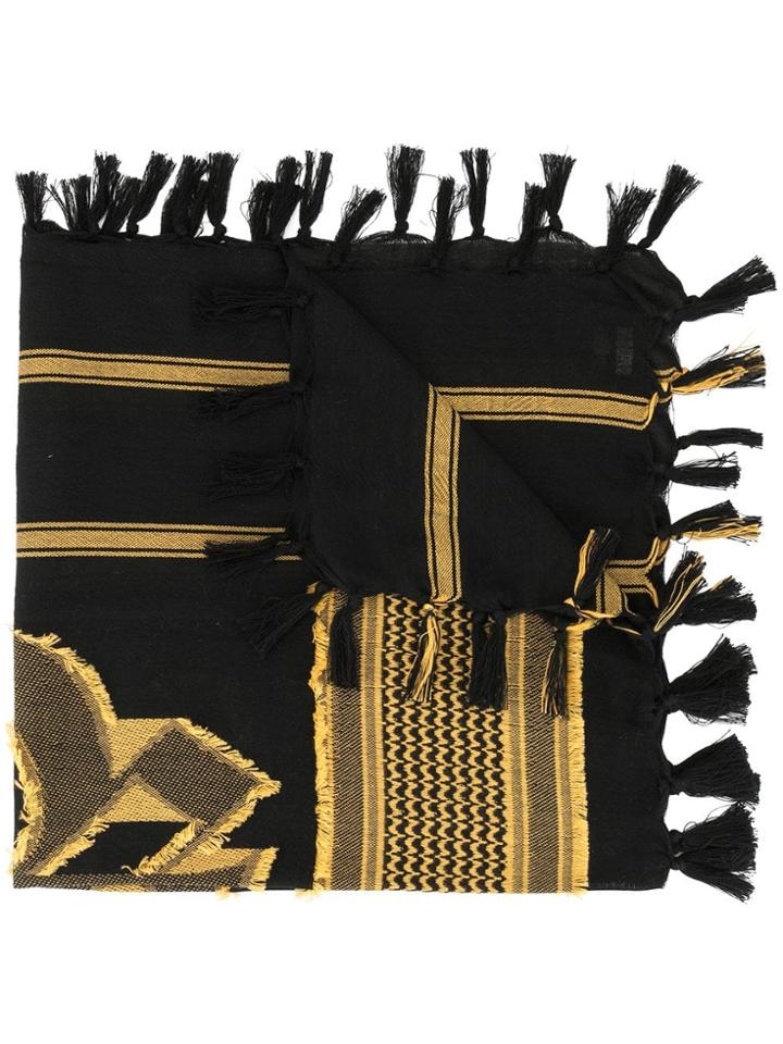 Undercover Patterned Scarf - Black
