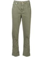 Brunello Cucinelli Tinto Cropped Trousers - Green