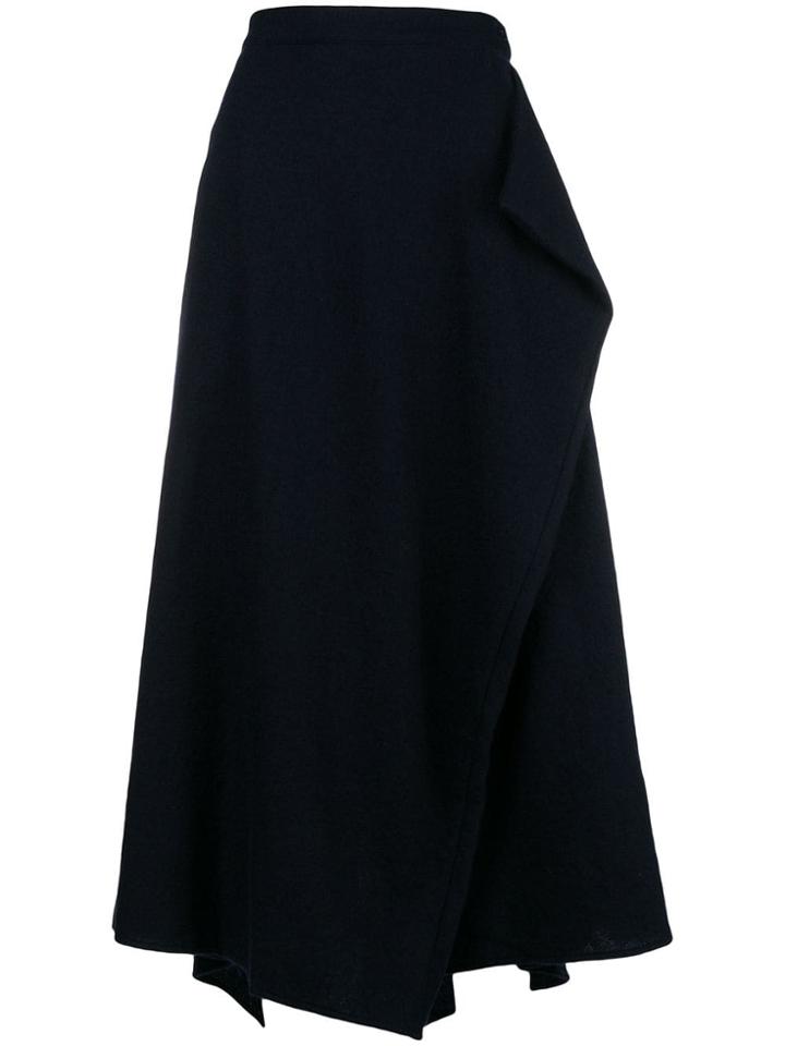 Y's Draped Skirt - Blue