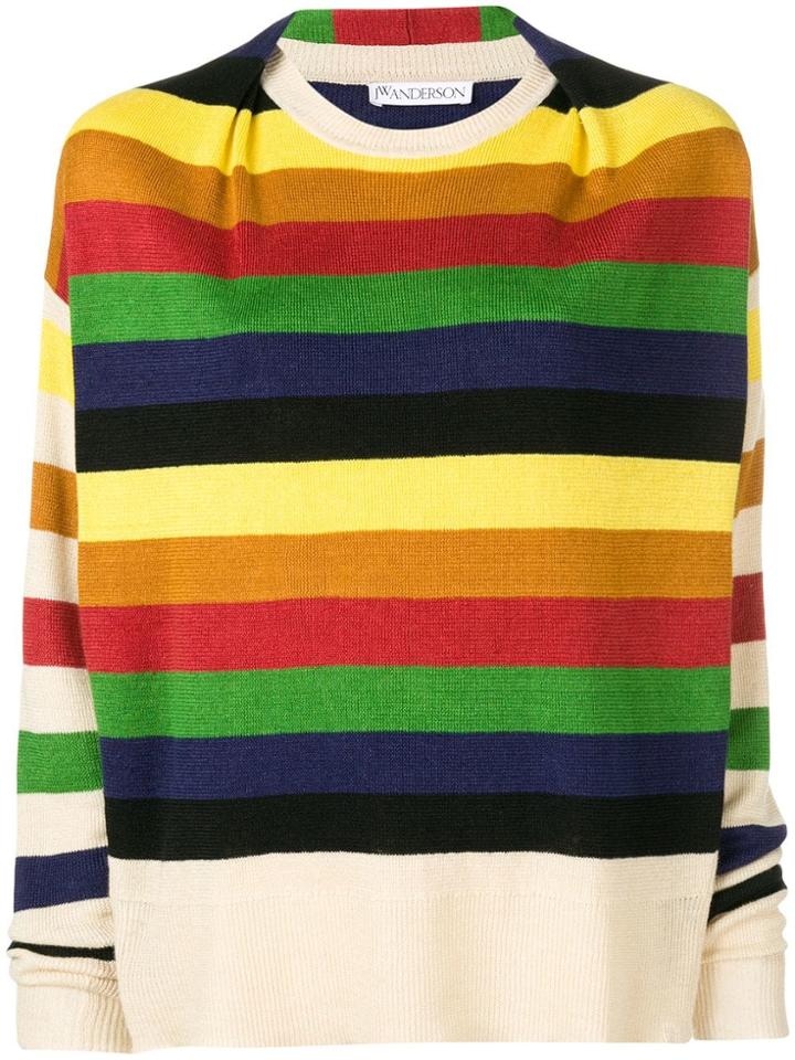 Jw Anderson Women's Papaya Multicolour Stripe Knit - Neutrals